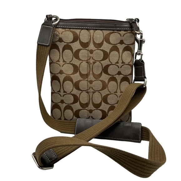 COACH Brown Signature Canvas Crossbody - Picture 2 of 9